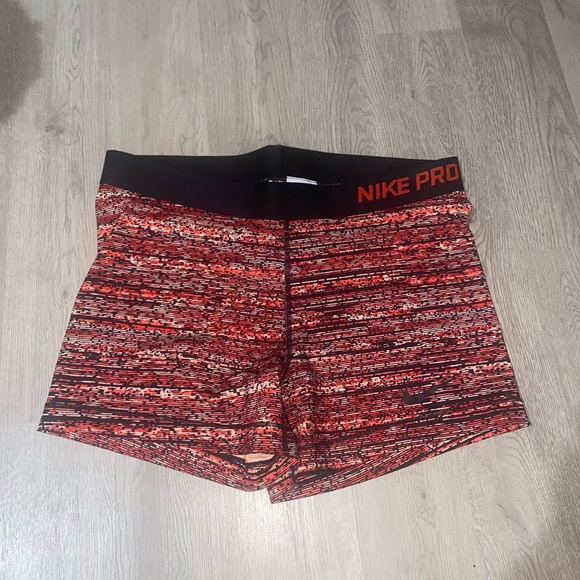 Nike Pants - Red Patterned Nike Pro Spandex